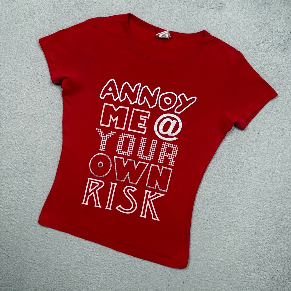 Vintage‎ Y2K Funny Humor Text T-shirt
